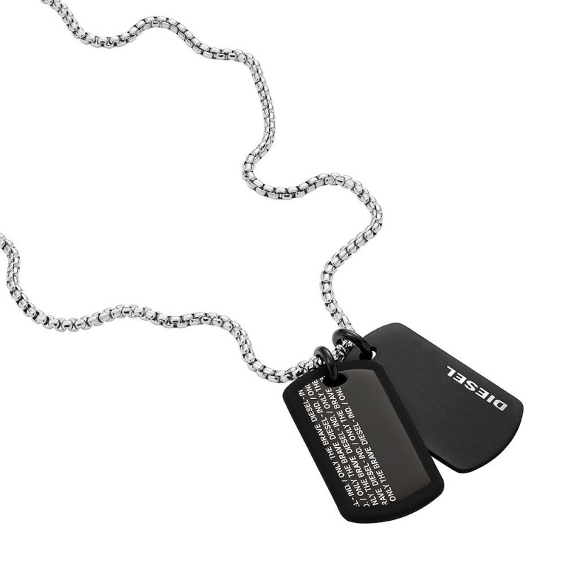 Collier acier double Dogtags Diesel