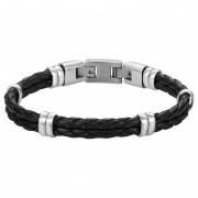Bracelet Phebus cuir tressé Bracelet Phebus cuir tressé