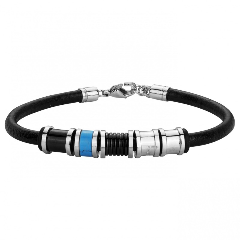 Bracelet Homme Phebus cuir et acier