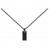 collier Phebus homme plaque acier noir