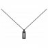 collier Phebus homme plaque acier noir