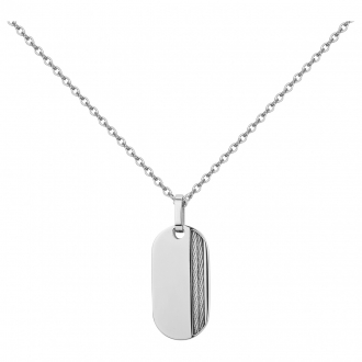 Collier Phebus acier argenté 