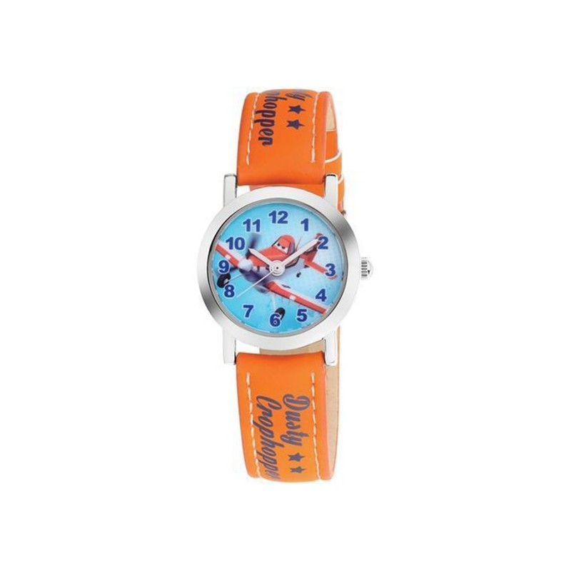 Montre Disney enfant bracelet cuir orange