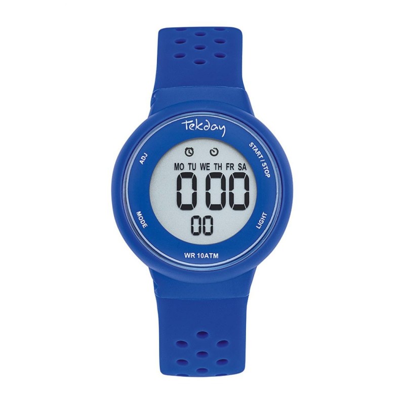 Montre Tekday en silicone bleu