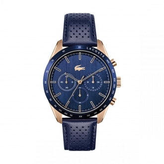 Montre Homme Lacoste Boston en cuir bleu