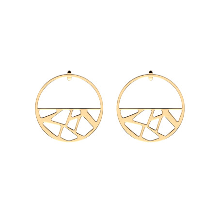 Boucles d'oreilles Les Georgettes Girafe 43 mm finition doré