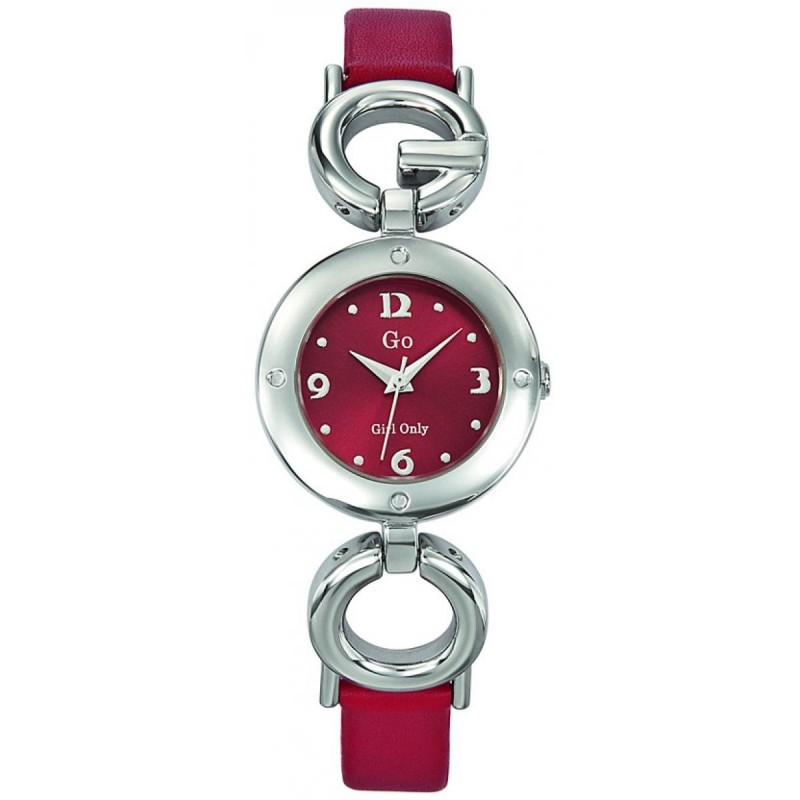 MONTRE GO CUIR ROUGE