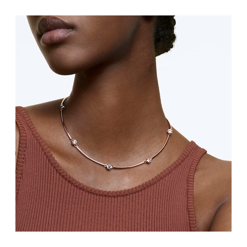 Collier Constellation en métal doré rose 