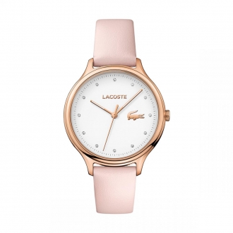 Montre Femme Lacoste Constance cuir blanc 