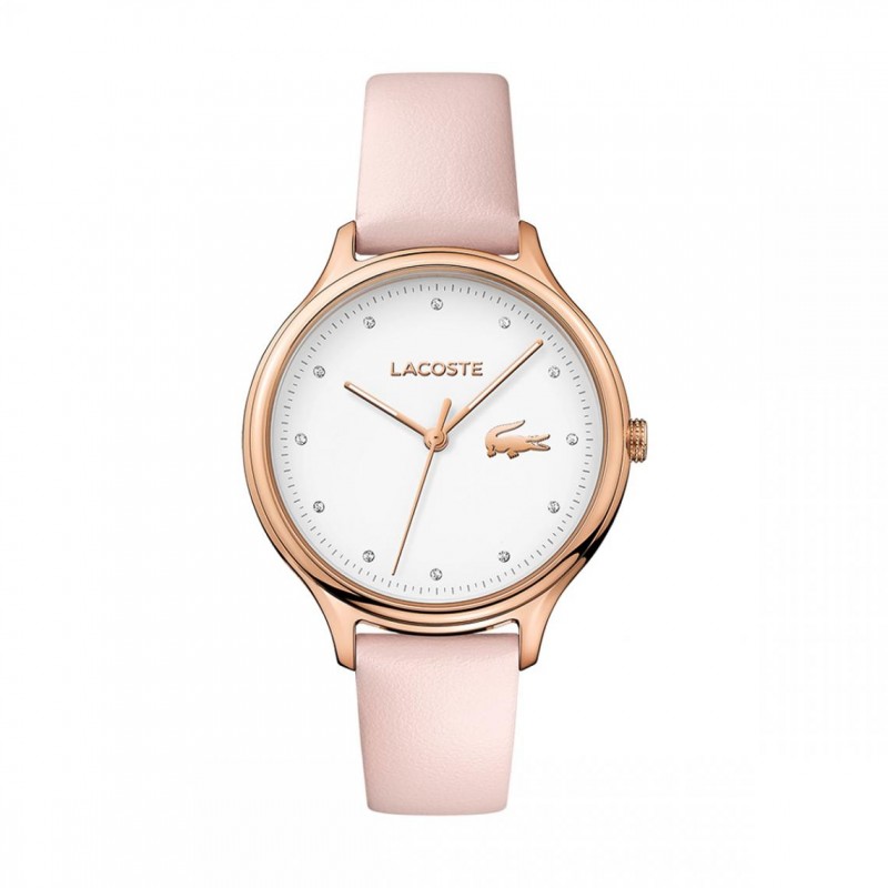 Montre Femme Lacoste Constance cuir blanc 