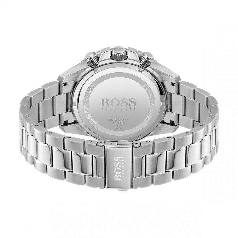 Montre Admiral homme boss acier couleur argent et noire