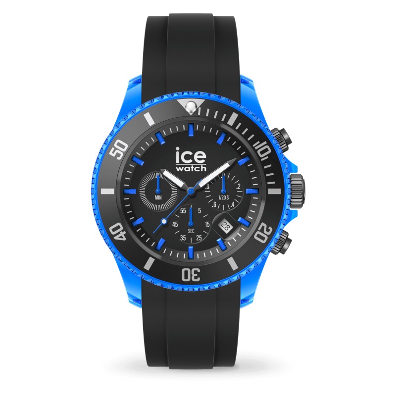 Montre Ice Watch Chrono black blue XL