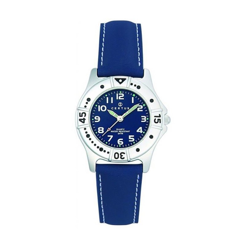 Montre analogique Certus Junior bracelet cuir bleu