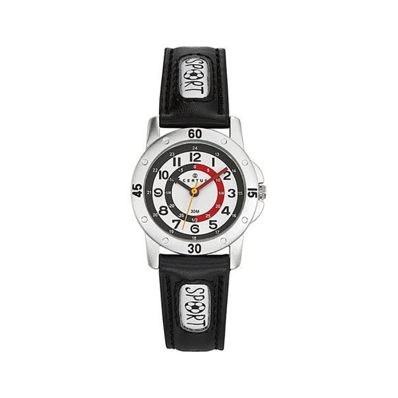 Montre analogique Certus Junior bracelet cuir noir