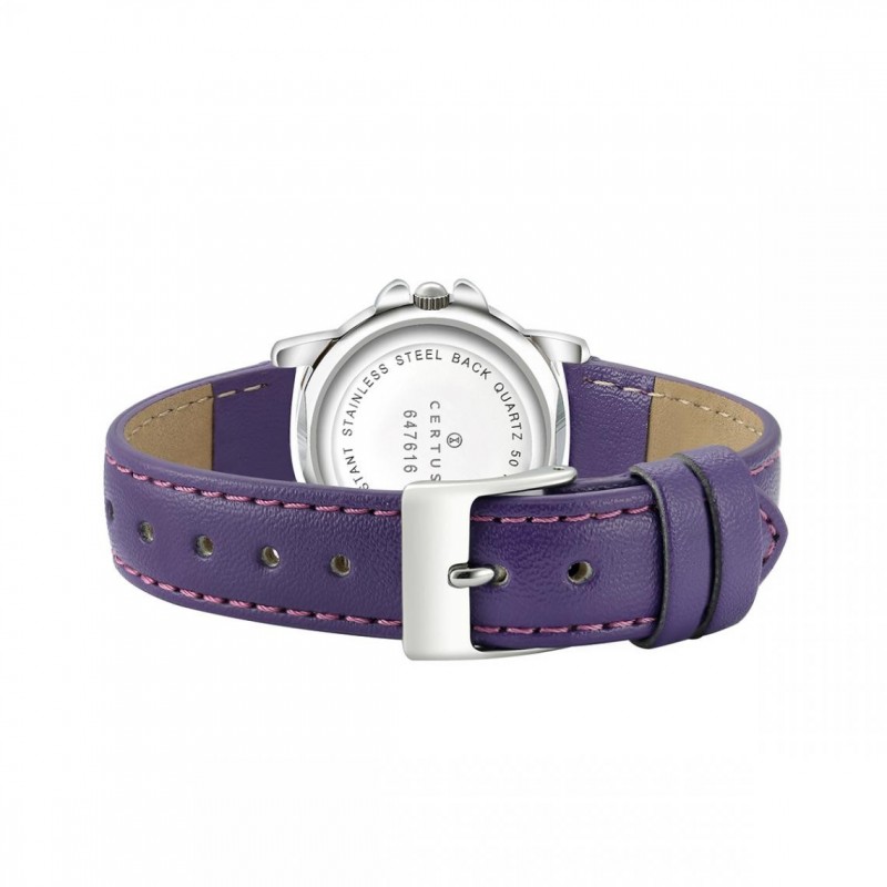 Montre analogique Certus Junior ballerine bracelet cuir violet