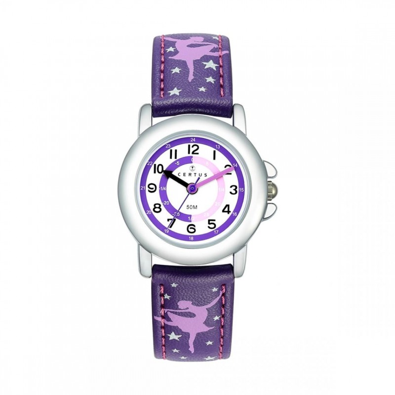 Montre analogique Certus Junior ballerine bracelet cuir violet