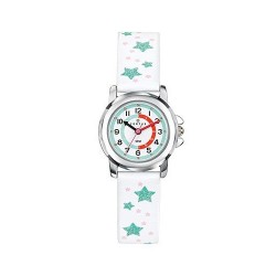 Montre Certus fille bracelet cuir blanc motif étoile