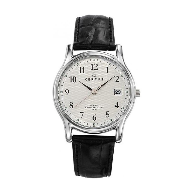 Montre analogique Certus bracelet cuir noir