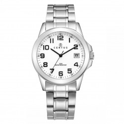 Montre homme Certus bracelet argenté cadran blanc