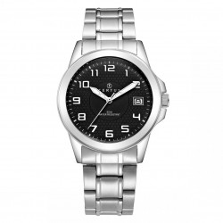 Montre homme Certus bracelet argenté cadran noir