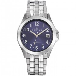 Montre homme Certus couleur argent et bleue