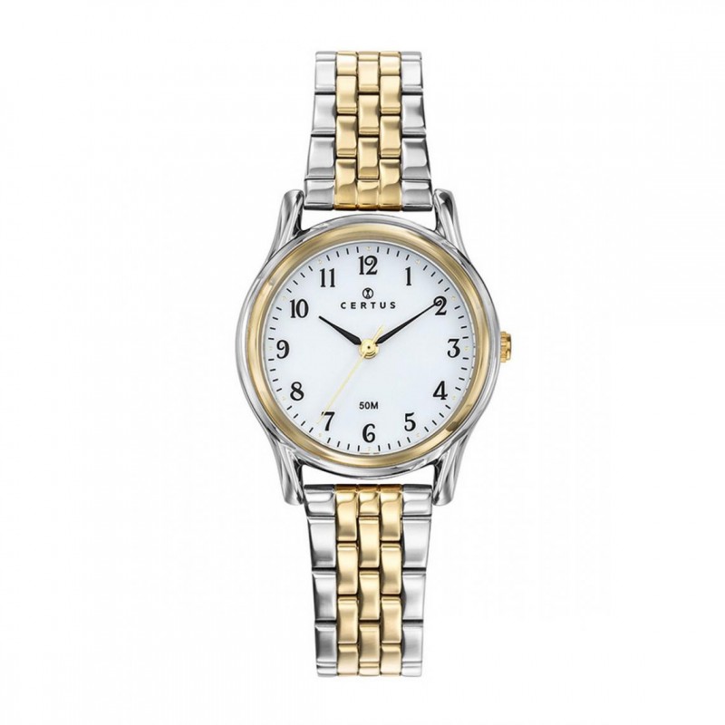 Montre analogique Certus bracelet acier bicolore