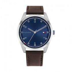 Montre tommy hilfiger acier couleur argent et bleue