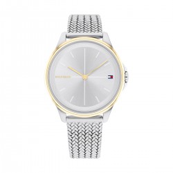 Montre femme tommy hilfiger dorée et grise argent