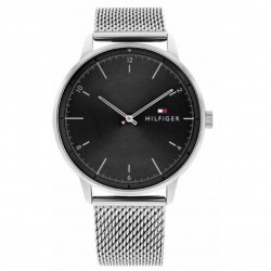 Montre homme tommy hilfiger couleur argent et noire