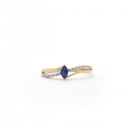 Bague Carador Femme Or Jaune 375/000 et saphir