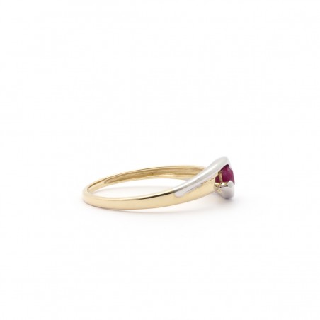 Bague Carador Rubis et Or bicolore 375/000