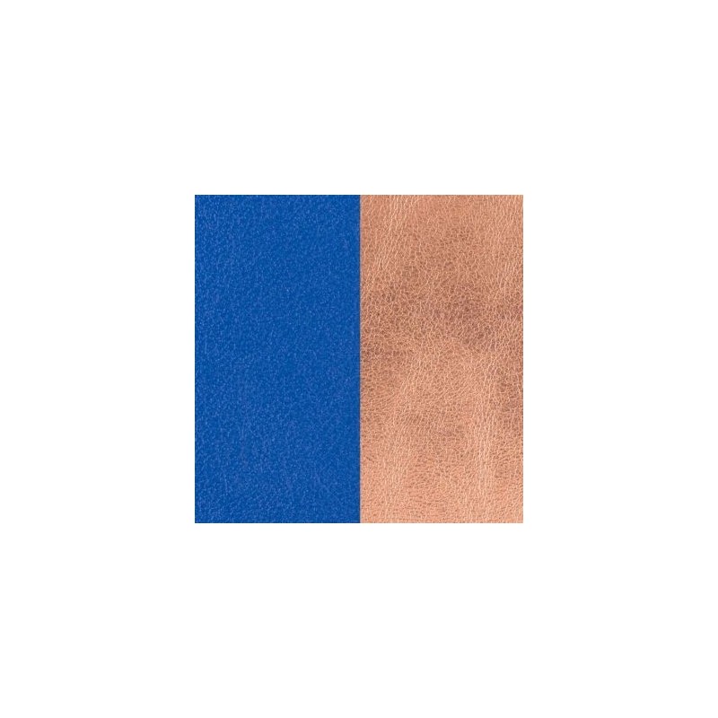CUIR MANCHETTE LES GEORGETTES BLEU OUTREMER / MARRON 40MM