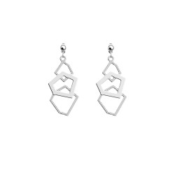 Boucles d'oreilles Les Georgettes Gigi finition argent