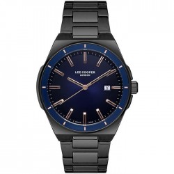 Montre Homme Lee Cooper en Métal Noir et Bleu