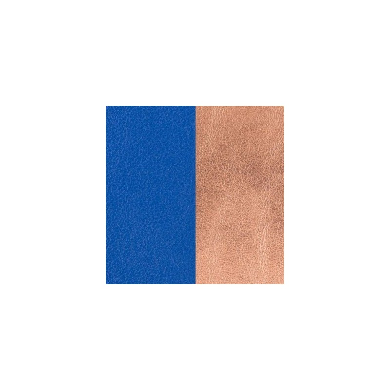 CUIR MANCHETTE LES GEORGETTES BLEU OUTREMER / ROSE SIRENE 25MM
