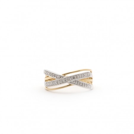 Bague Carador Or jaune 375/000 et Diamant 0,07 cts