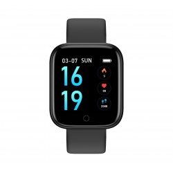 Montre connectée noire Wellness Smarty 2.0