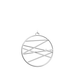 Pendentif Les Georgettes liens finition argentée 45 mm oxyde de zirconium