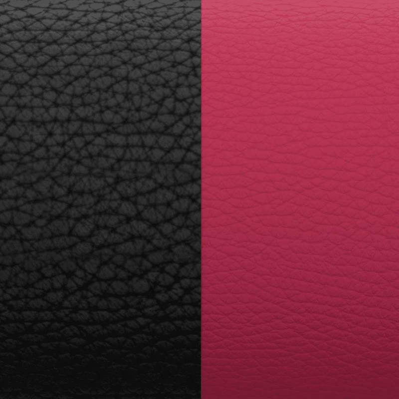 CUIR BAGUE LES GEORGETTES NOIR / MAGENTA 16 MM