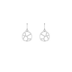 Boucles d'oreilles Les Georgettes Précieuses motif Girafe dormeuses 16MM finition argent