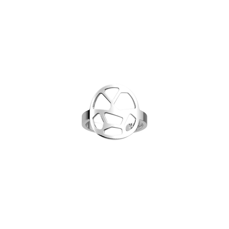 BAGUE LES GEORGETTES GIRAFE LAITON ARGENTÉ 16 MM