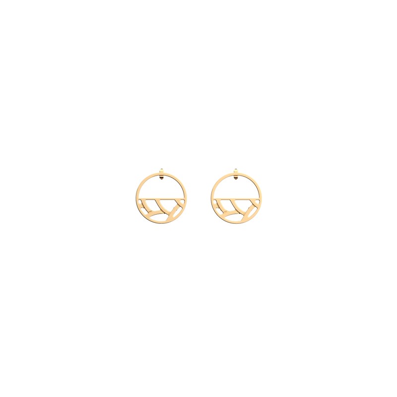 BOUCLES D'OREILLES LES GEORGETTES TRESSE LAITON DORÉ 30 MM