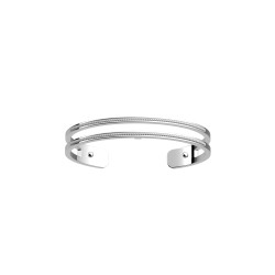 Manchette Les Georgettes Pure 8mm finition argentée et oxydes de zirconium