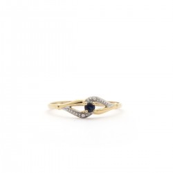 Bague Saphir Bicolore 0.09 cts