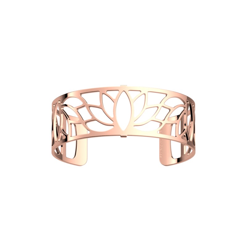 MANCHETTE LES GEORGETTES LOTUS LAITON DORÉ ROSE 25 MM