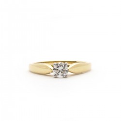 Bague Carador Or jaune 750/000 et Diamant 0,3 ct