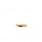 Bague Femme Carador anneau double plaqué or et oxydes de zirconium Bague Femme Carador anneau double plaqué or et oxydes de zirconium