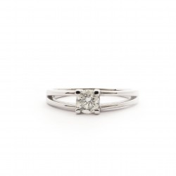 Bague Solitaire en Or Blanc 750/000 diamants