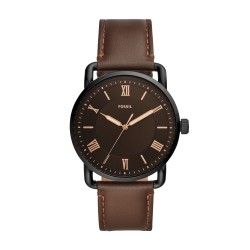 Montre Fossil bracelet cuir marron