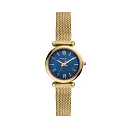 Montre Femme Fossil Mini Carlie acier doré